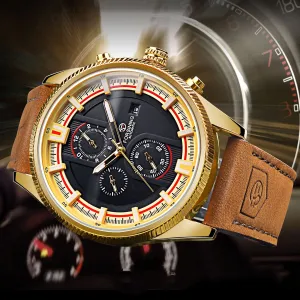 30 M Waterproof Men's Week Calendar Automatic Mechanical Watch 