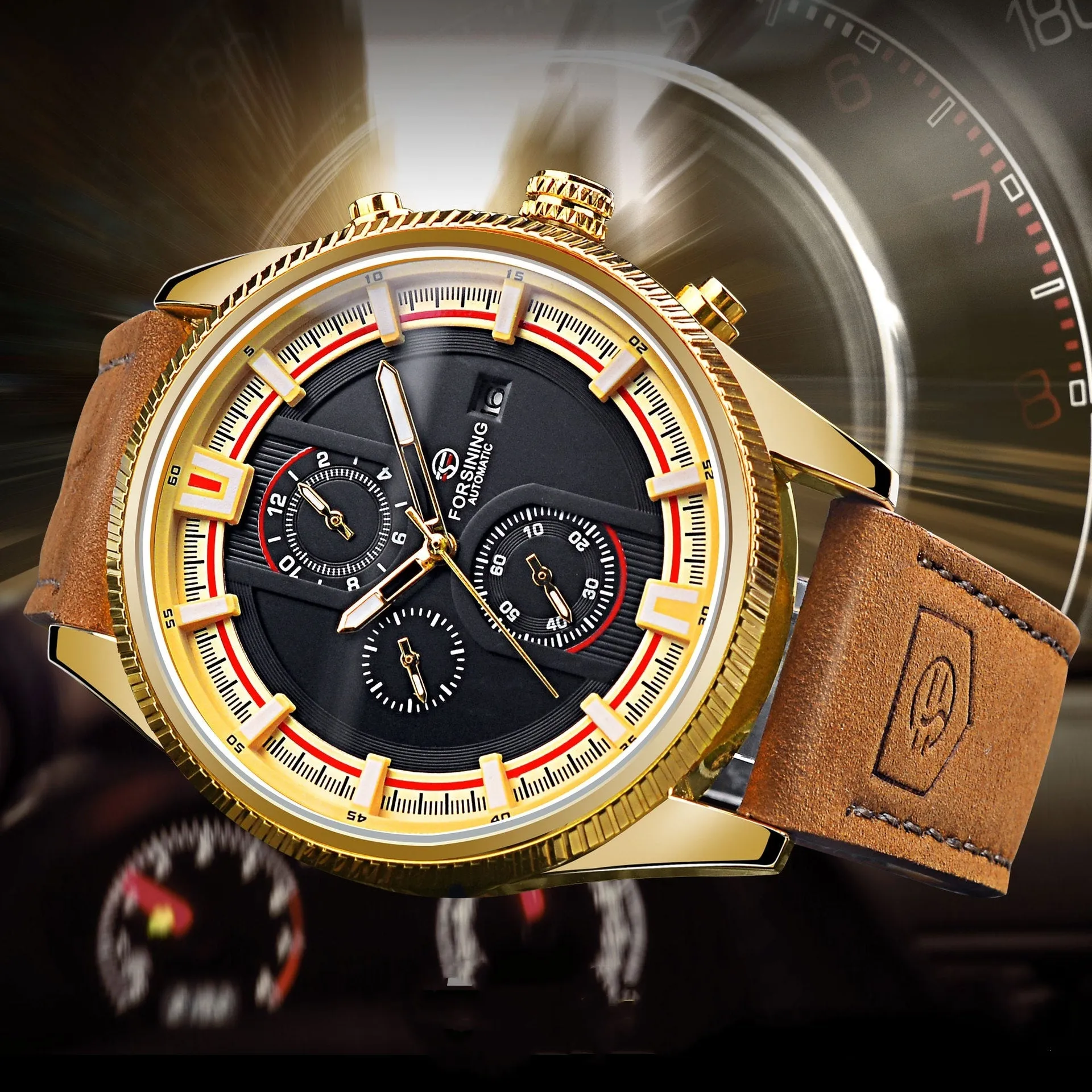 30 M Waterproof Men's Week Calendar Automatic Mechanical Watch 
