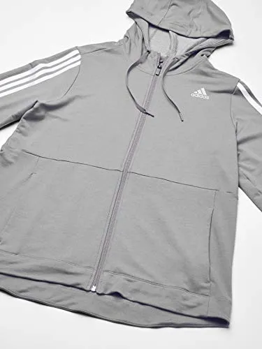 Adidas Womens 3S Knt Fz Hood Sweatshirt Nike Clothing