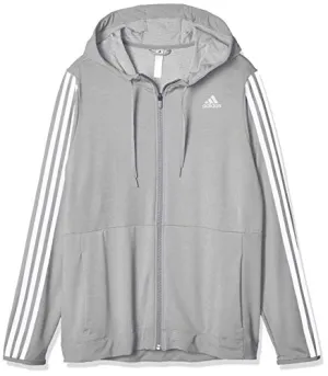 Adidas Womens 3S Knt Fz Hood Sweatshirt Nike Clothing