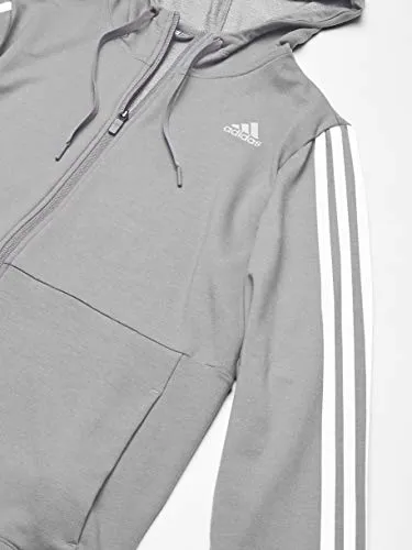 Adidas Womens 3S Knt Fz Hood Sweatshirt Nike Clothing