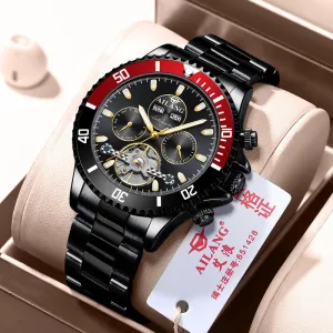 Automatic Green Water Ghost Hollow Mechanical Luminous Watch 