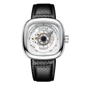 Automatic Hollow Net Red Square Mechanical Watch 