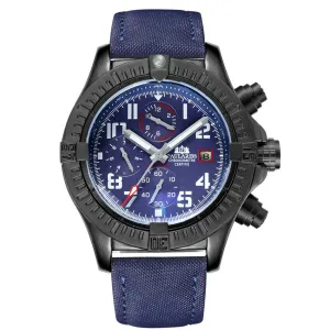 Automatic Mechanical Luminous Canvas-shaped Leather Multifunctional Men's Watch 