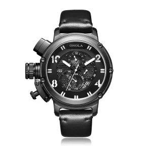 Automatic Mechanical Men's Watch Leather Belt 