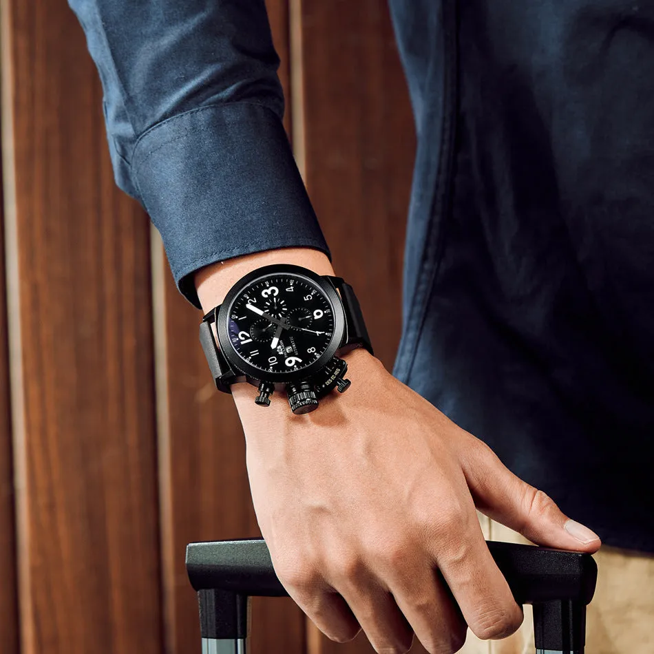 Automatic Mechanical Multifunctional Rubber Band Men's Watch 