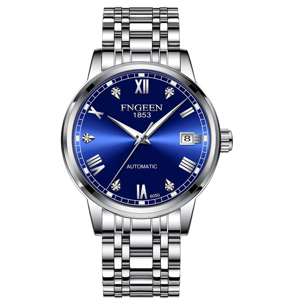 Automatic Mechanical Watch Belt Style Business Waterproof Luminous Internet Celebrity Student Fine Steel