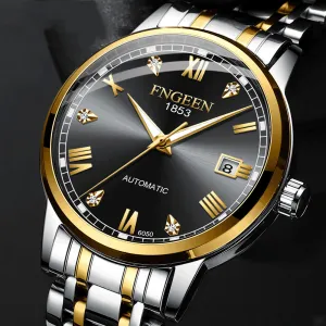 Automatic Mechanical Watch Belt Style Business Waterproof Luminous Internet Celebrity Student Fine Steel 