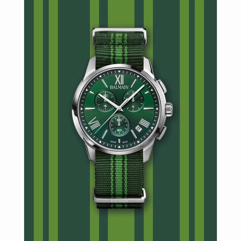 Balmain Madigral Chrono Green Nato Strap B74819272