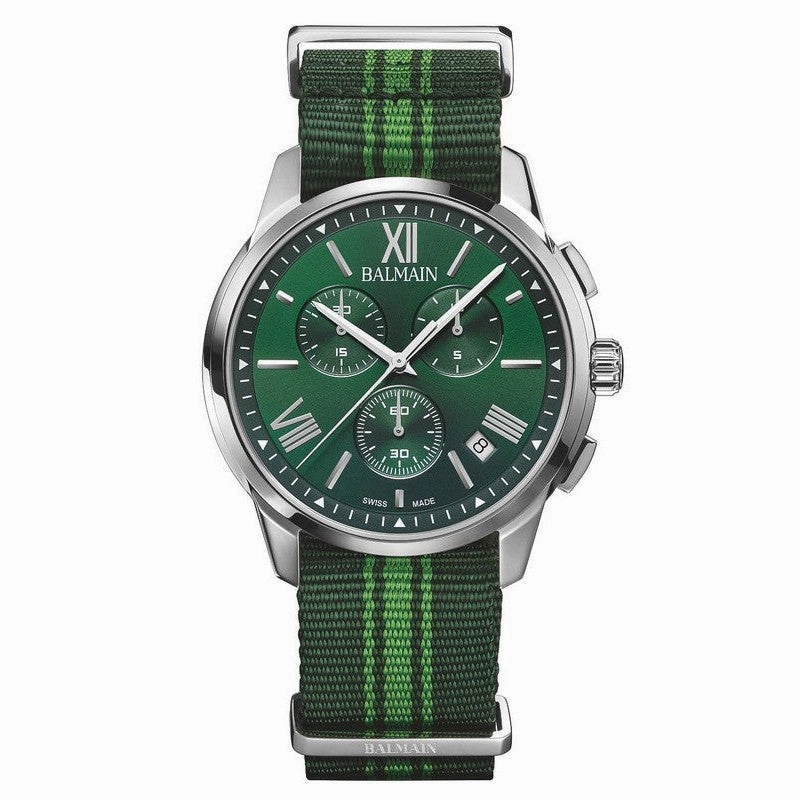 Balmain Madigral Chrono Green Nato Strap B74819272