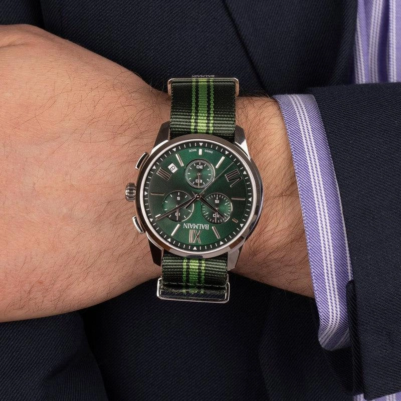 Balmain Madigral Chrono Green Nato Strap B74819272