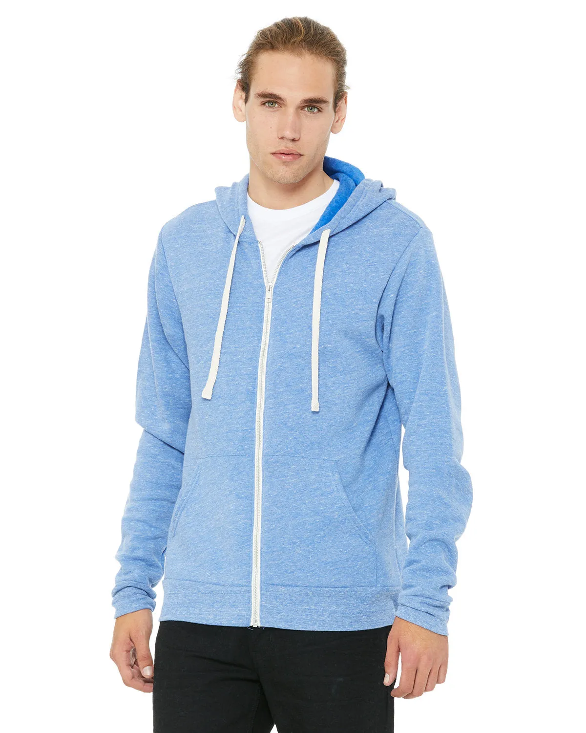 Bella   Canvas 3909 Unisex Triblend Sponge Fleece Full-Zip Hoodie