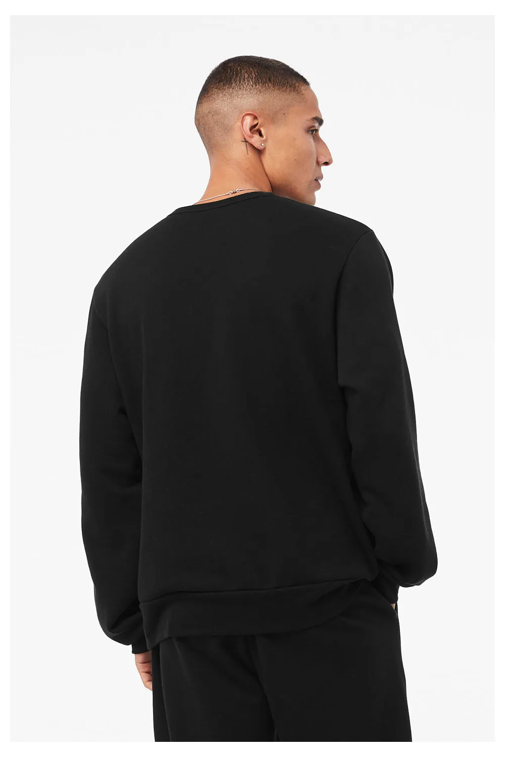 Bella   Canvas Mens Classic Crewneck Sweatshirt - Black