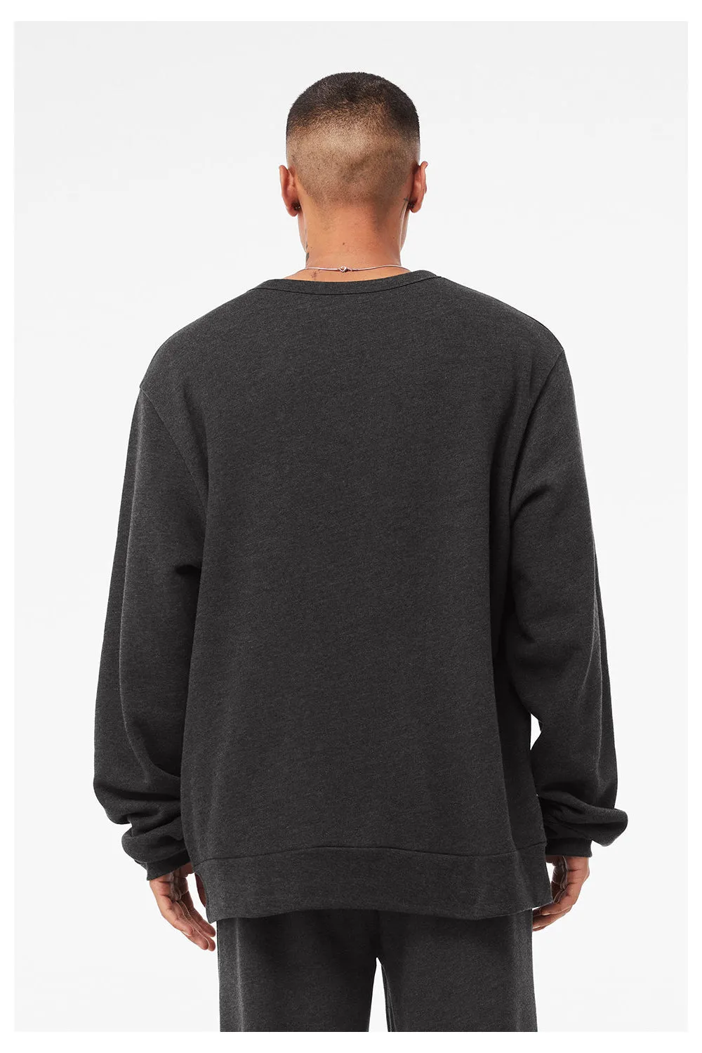 Bella   Canvas Mens Classic Crewneck Sweatshirt - Heather Dark Grey