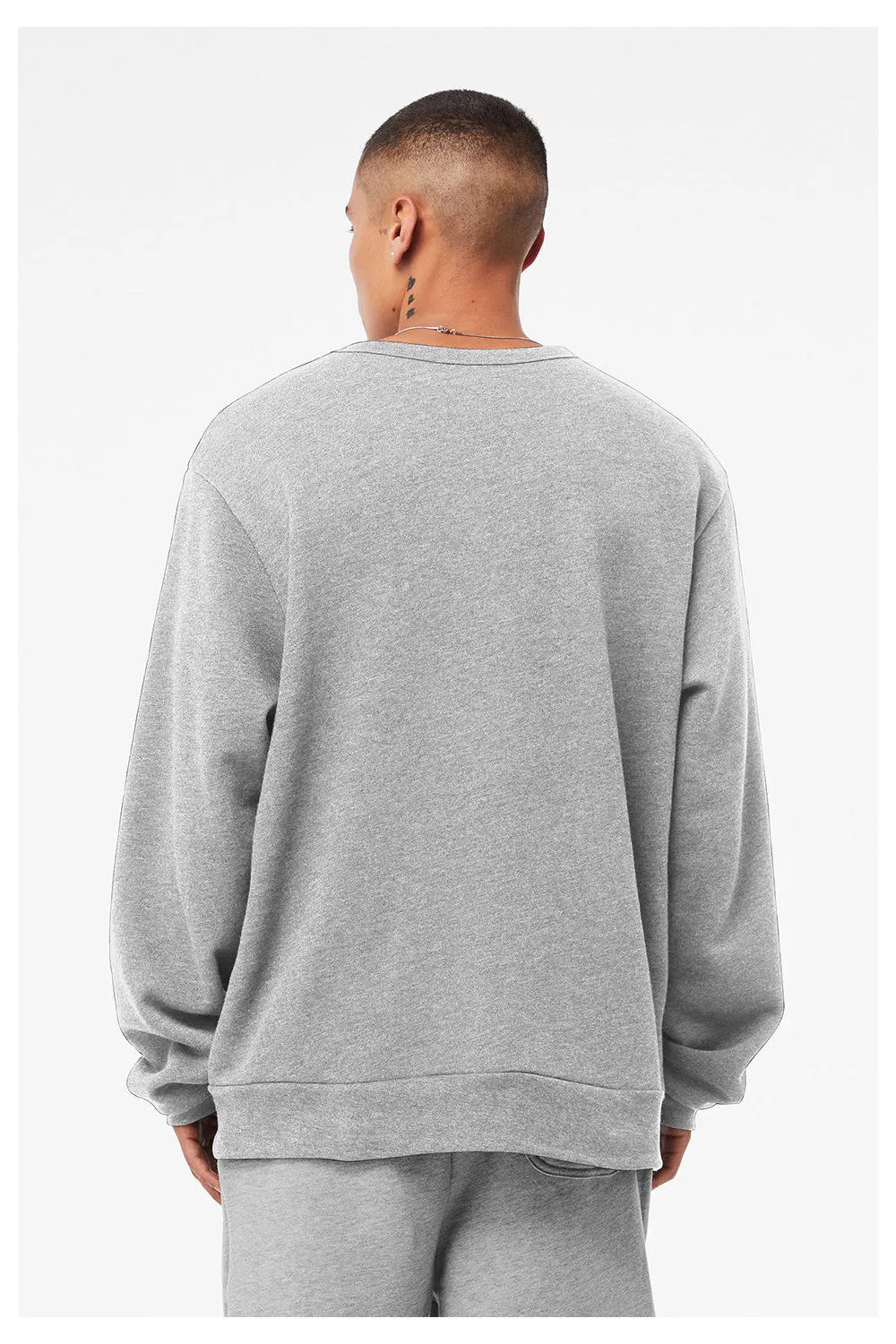 Bella   Canvas Mens Classic Crewneck Sweatshirt - Heather Grey