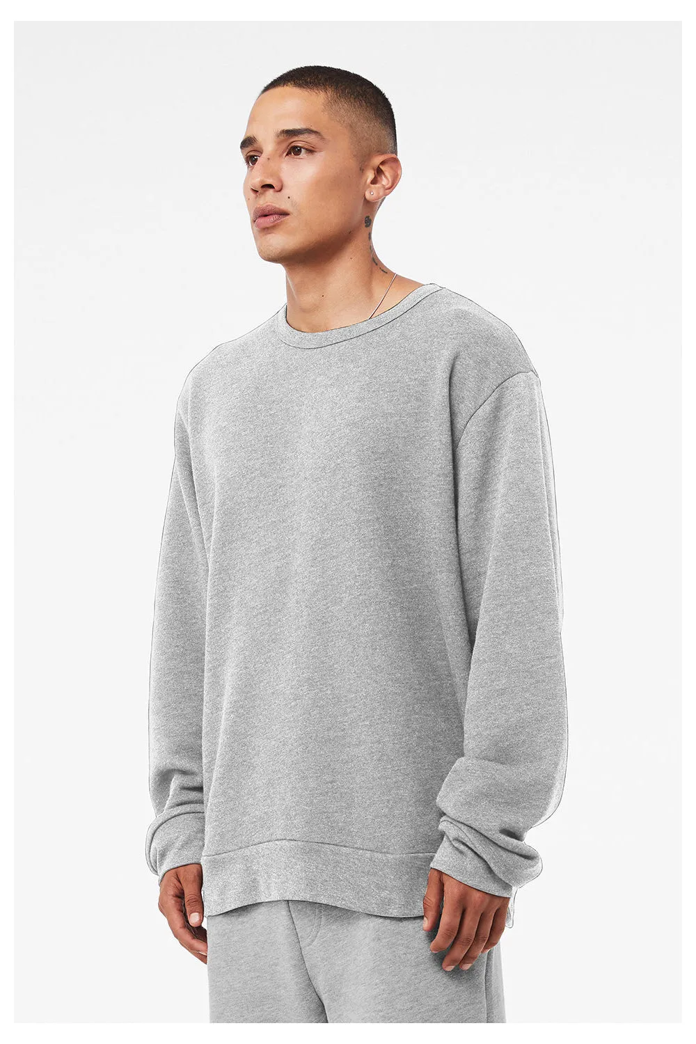 Bella   Canvas Mens Classic Crewneck Sweatshirt - Heather Grey