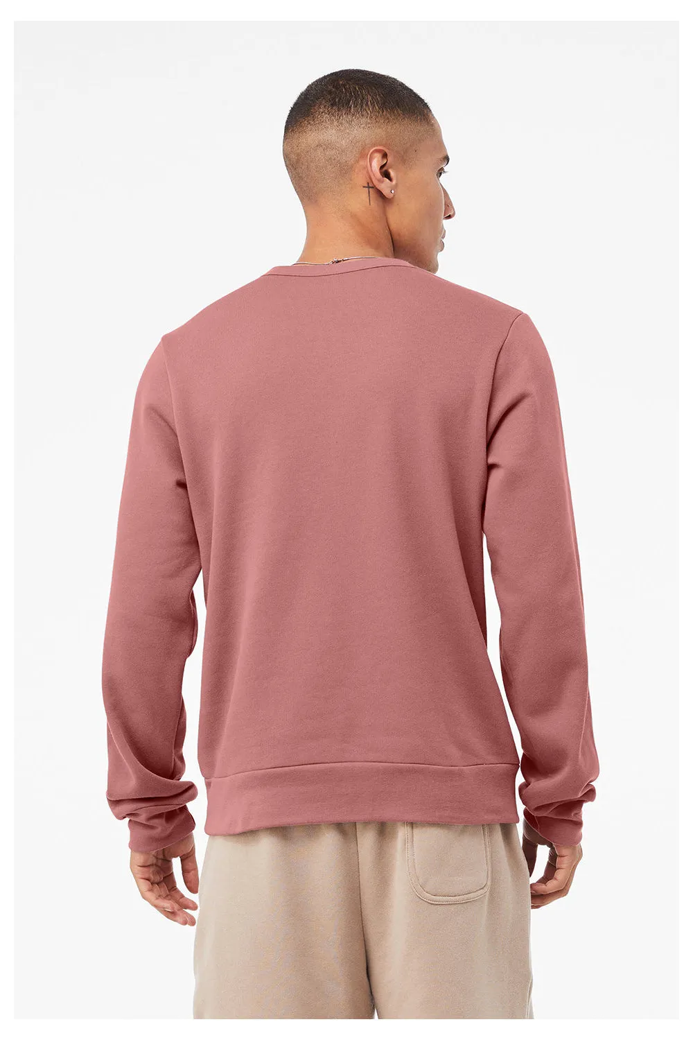 Bella   Canvas Mens Classic Crewneck Sweatshirt - Mauve