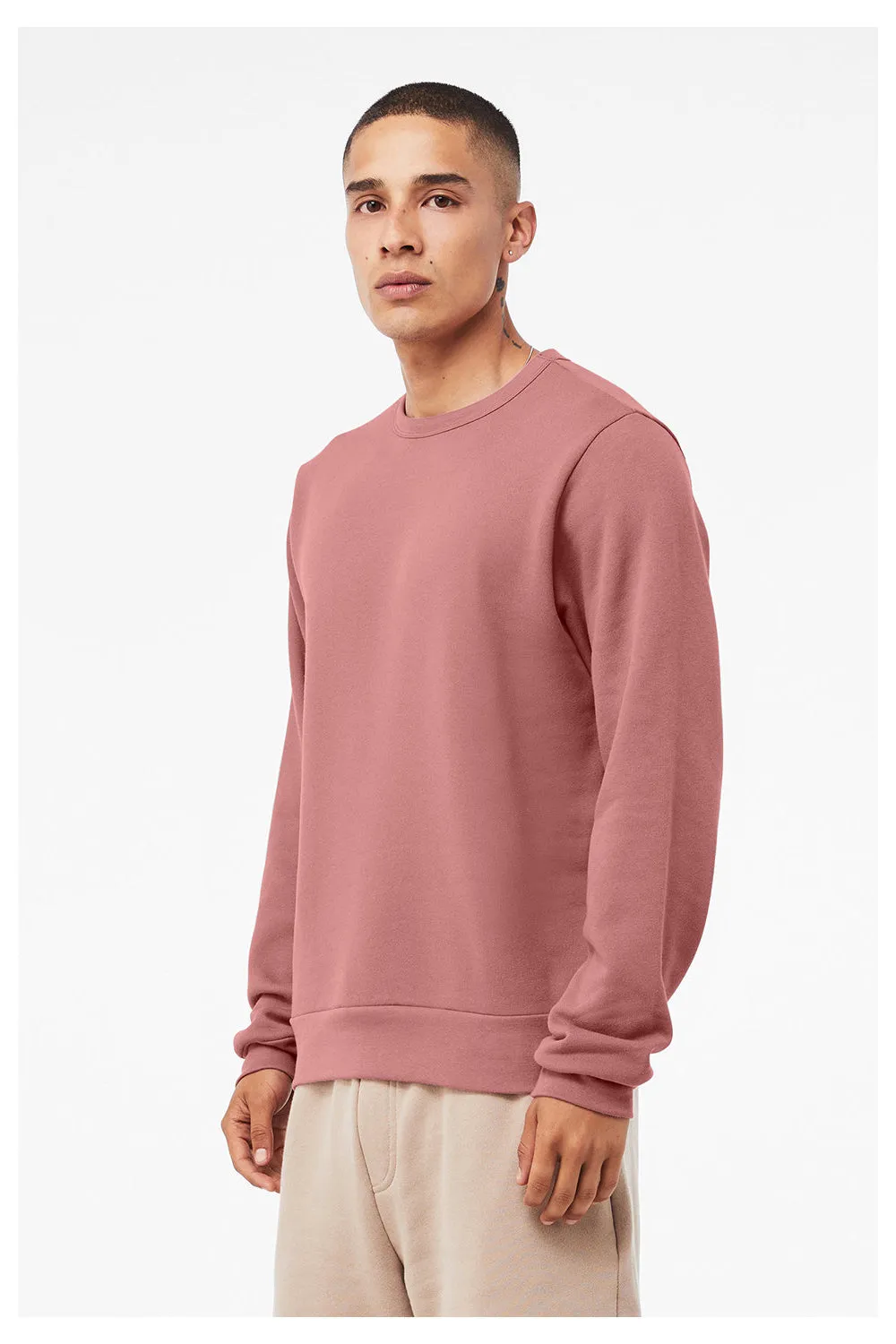 Bella   Canvas Mens Classic Crewneck Sweatshirt - Mauve