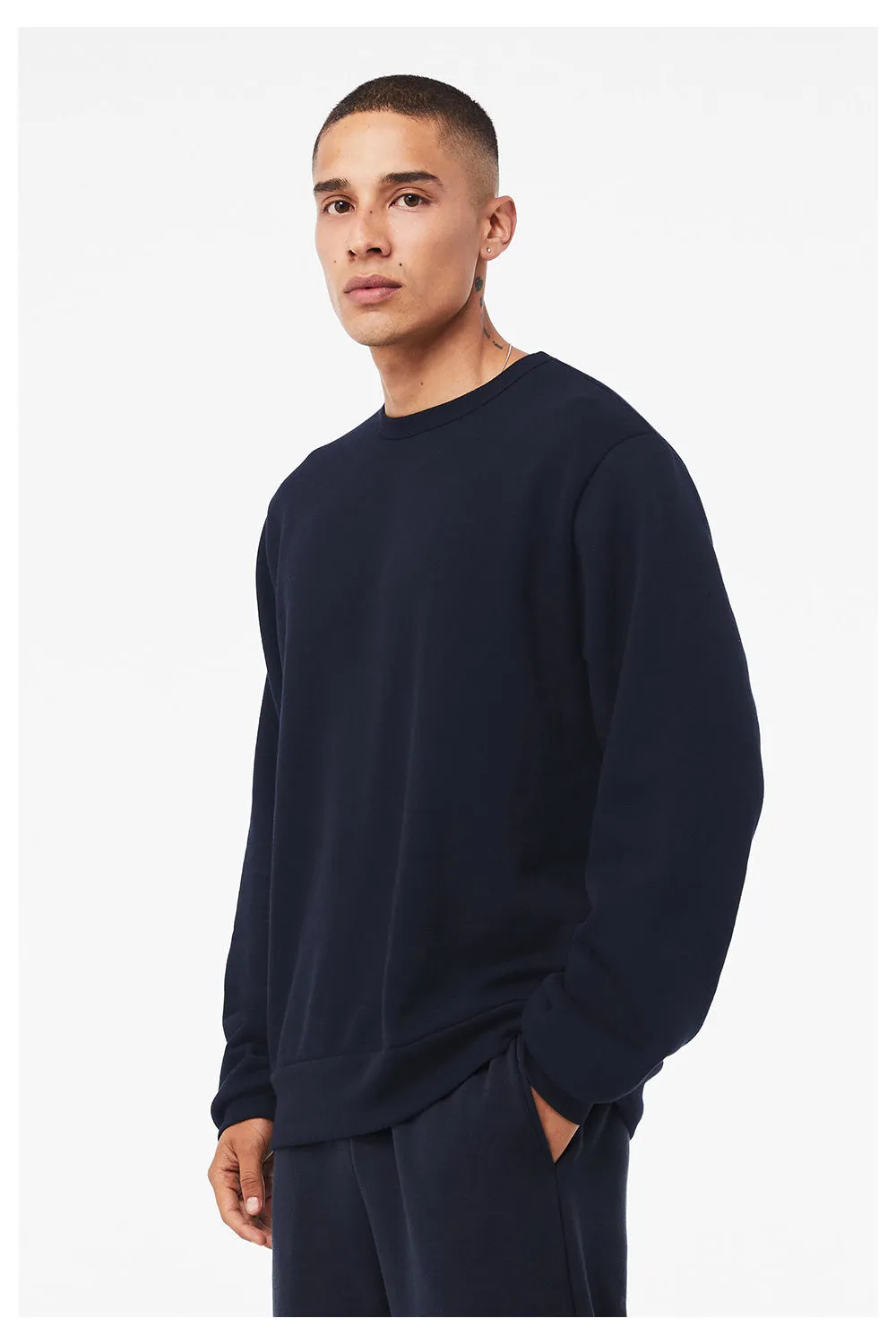 Bella   Canvas Mens Classic Crewneck Sweatshirt - Navy Blue