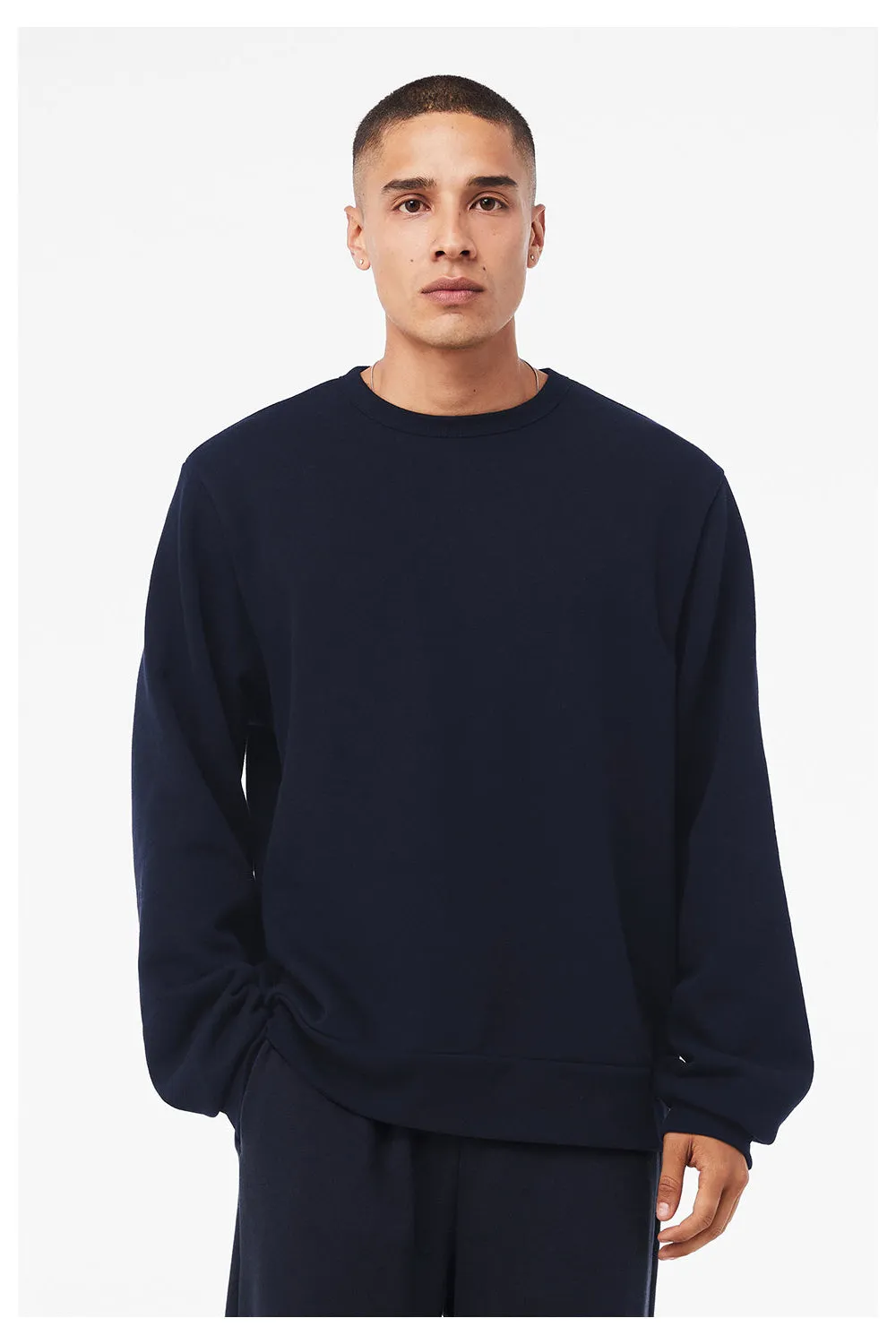 Bella   Canvas Mens Classic Crewneck Sweatshirt - Navy Blue