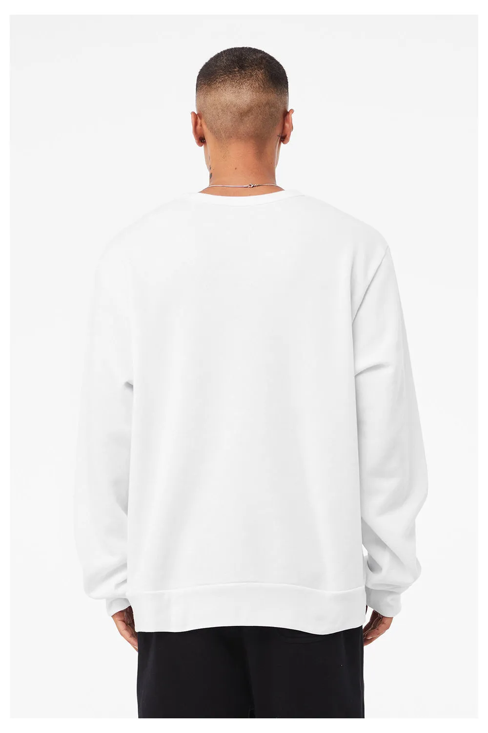 Bella   Canvas Mens Classic Crewneck Sweatshirt - White