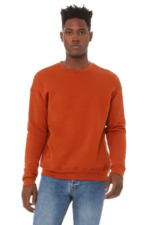 Bella   Canvas Mens Fleece Crewneck Sweatshirt - Brick Red
