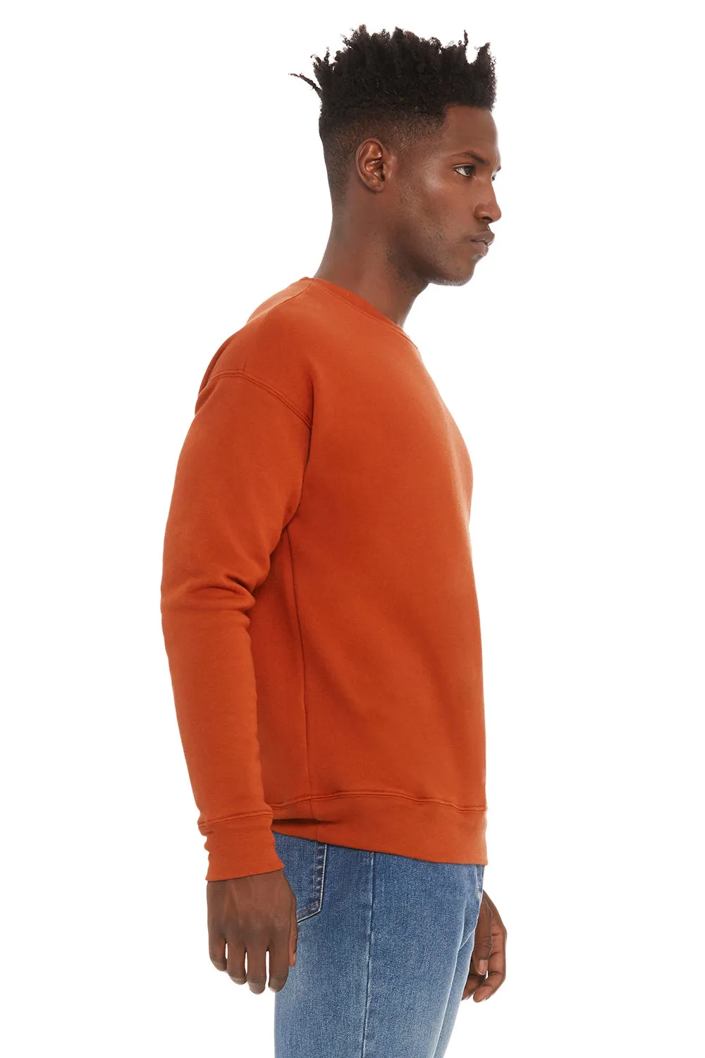 Bella   Canvas Mens Fleece Crewneck Sweatshirt - Brick Red