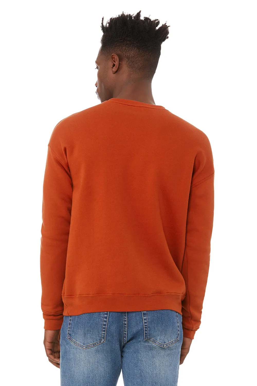 Bella   Canvas Mens Fleece Crewneck Sweatshirt - Brick Red