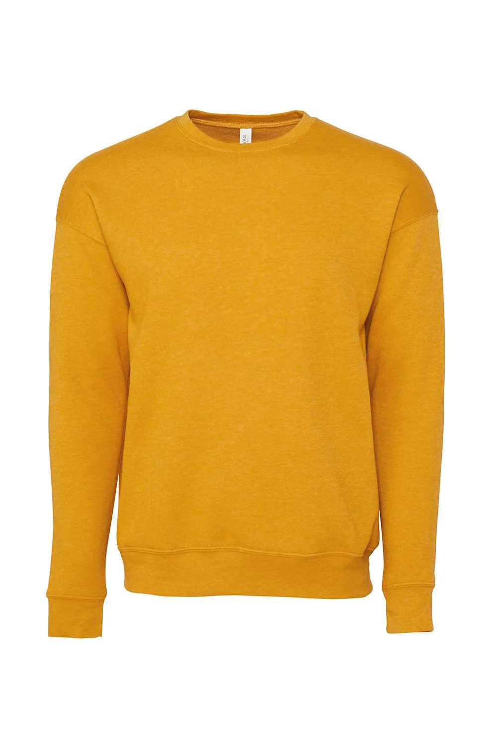Bella   Canvas Mens Fleece Crewneck Sweatshirt - Heather Mustard Yellow