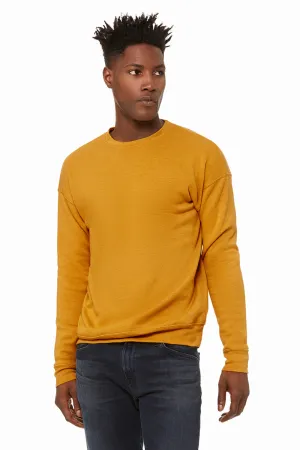 Bella   Canvas Mens Fleece Crewneck Sweatshirt - Heather Mustard Yellow