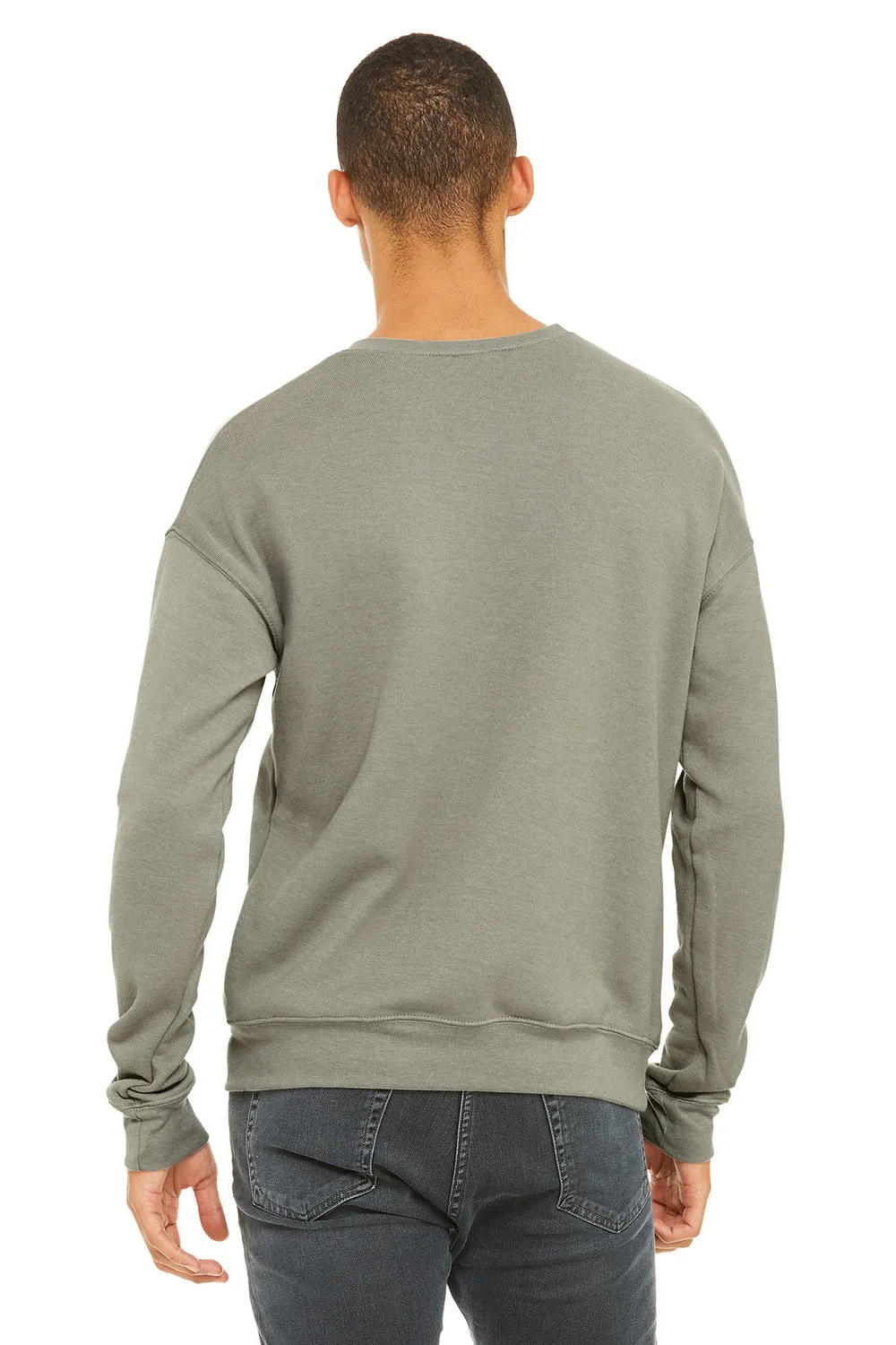 Bella   Canvas Mens Fleece Crewneck Sweatshirt - Heather Stone