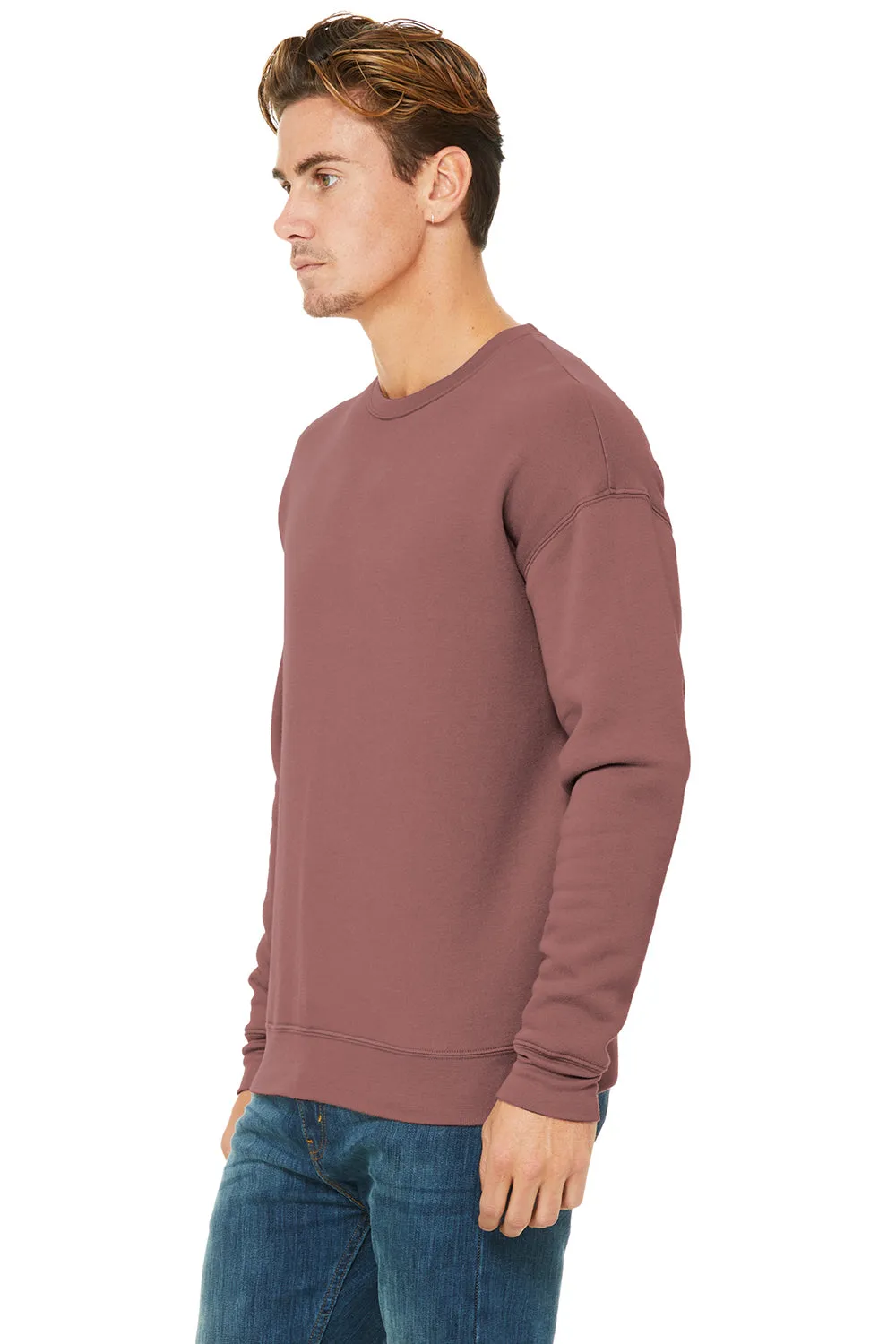 Bella   Canvas Mens Fleece Crewneck Sweatshirt - Mauve