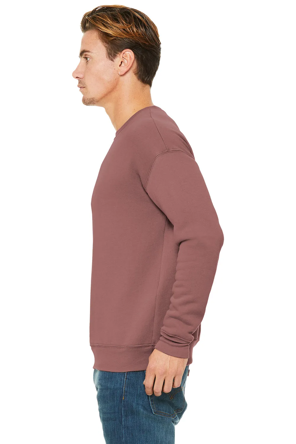Bella   Canvas Mens Fleece Crewneck Sweatshirt - Mauve