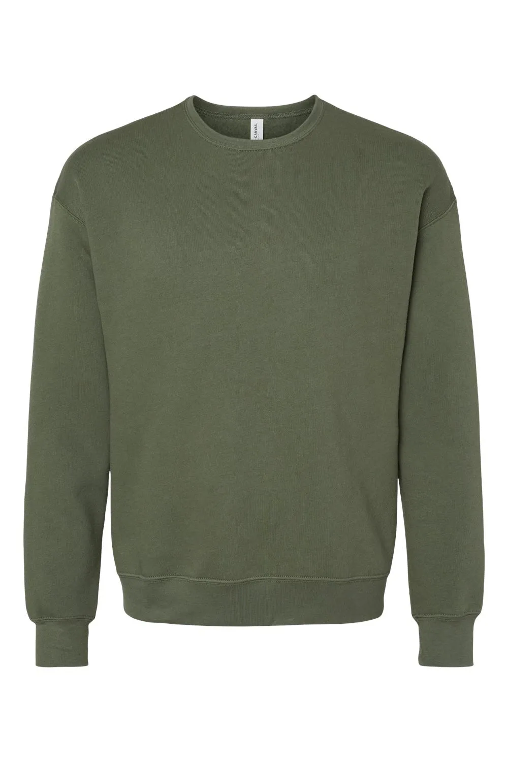 Bella   Canvas Mens Fleece Crewneck Sweatshirt - Military Green