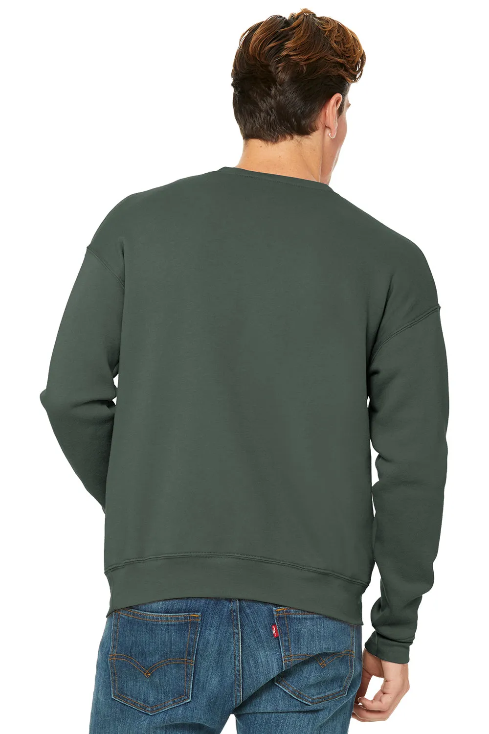 Bella   Canvas Mens Fleece Crewneck Sweatshirt - Military Green