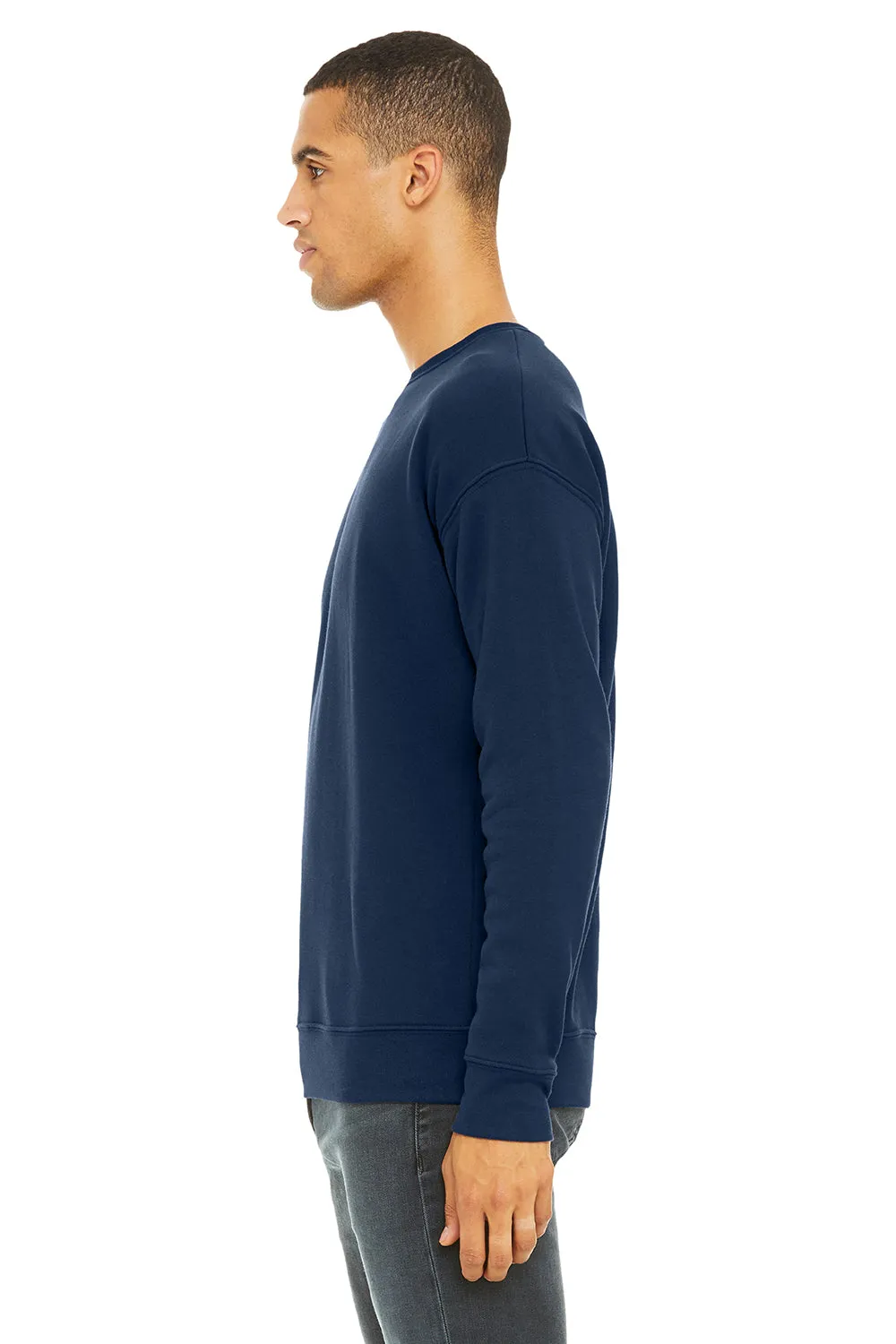 Bella   Canvas Mens Fleece Crewneck Sweatshirt - Navy Blue
