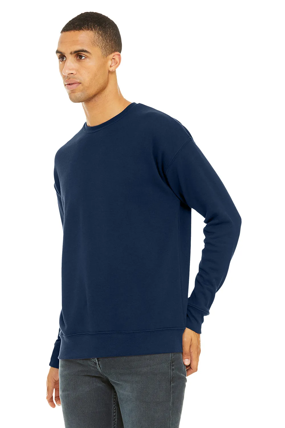 Bella   Canvas Mens Fleece Crewneck Sweatshirt - Navy Blue