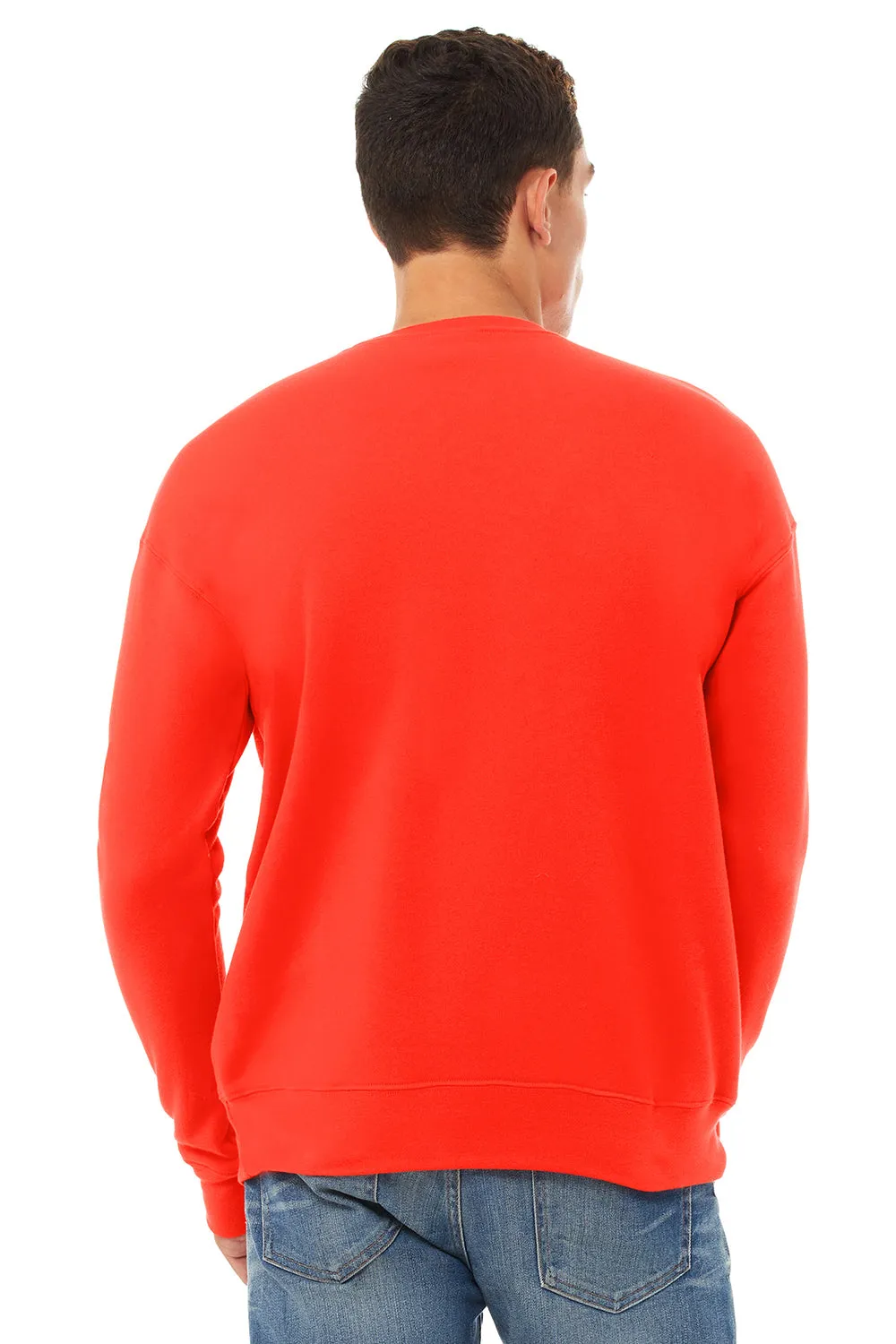 Bella   Canvas Mens Fleece Crewneck Sweatshirt - Poppy Red