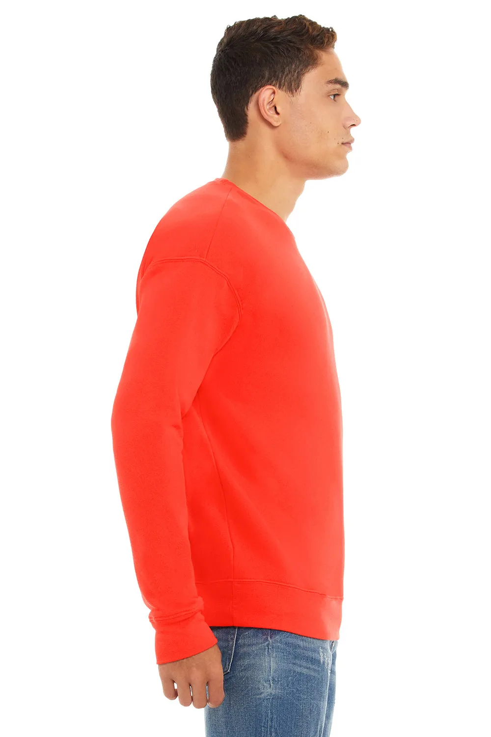 Bella   Canvas Mens Fleece Crewneck Sweatshirt - Poppy Red