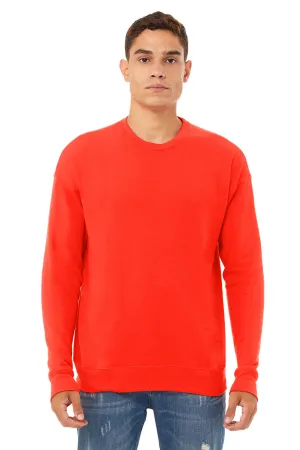 Bella   Canvas Mens Fleece Crewneck Sweatshirt - Poppy Red