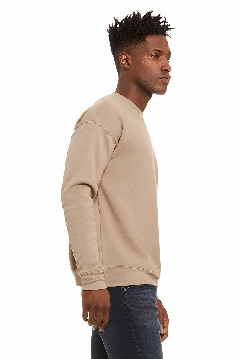 Bella   Canvas Mens Fleece Crewneck Sweatshirt - Tan