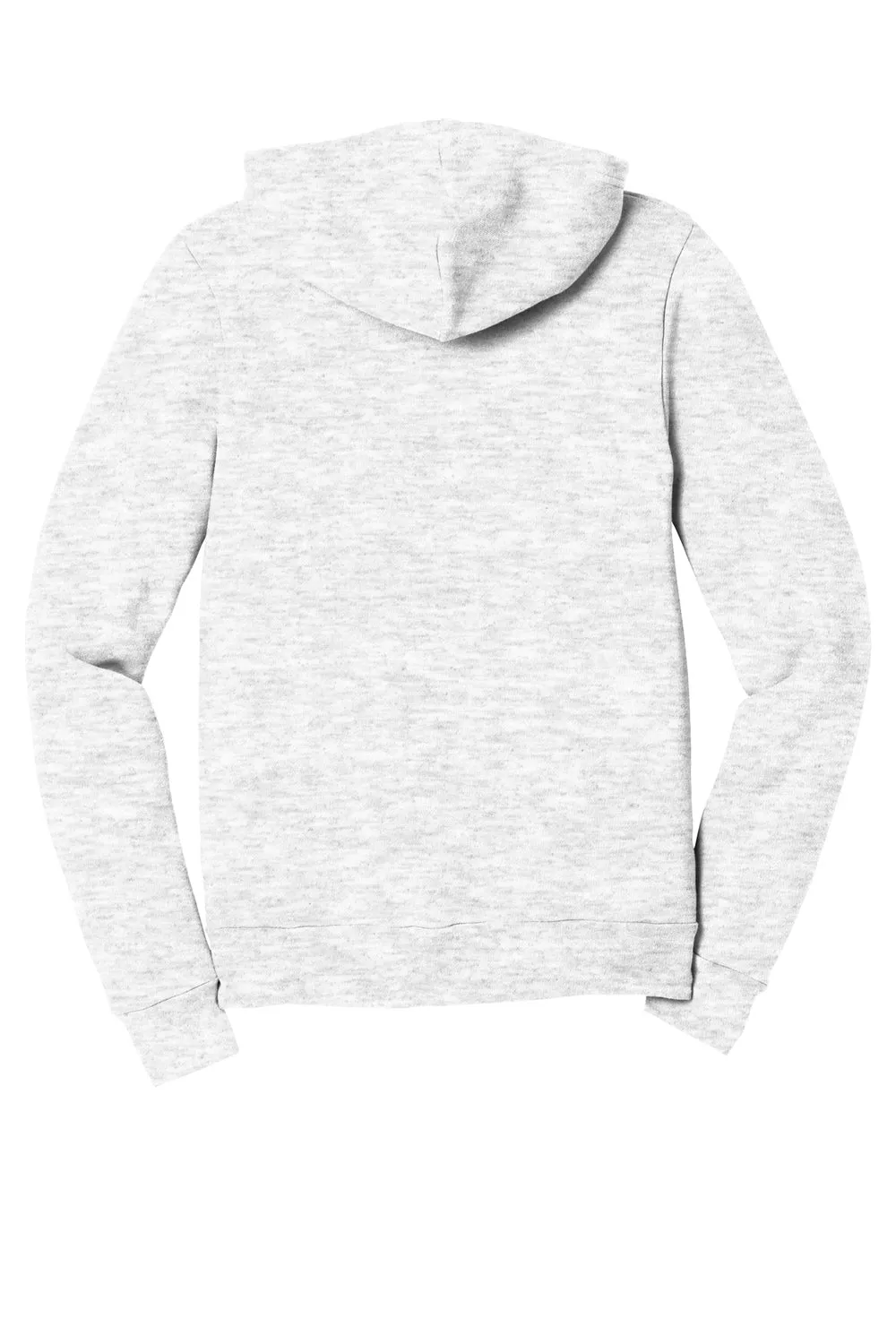 Bella   Canvas Mens Fleece Full Zip Hooded Sweatshirt Hoodie w/ Pockets - Ash Grey