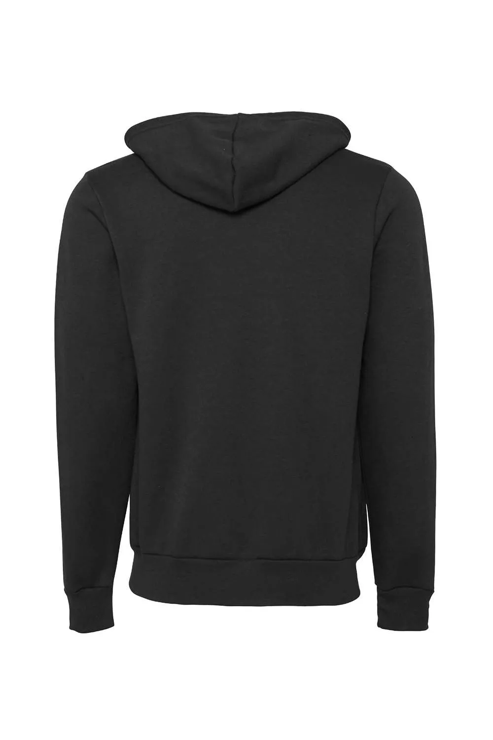 Bella   Canvas Mens Fleece Full Zip Hooded Sweatshirt Hoodie w/ Pockets - DTG Dark Grey - Closeout