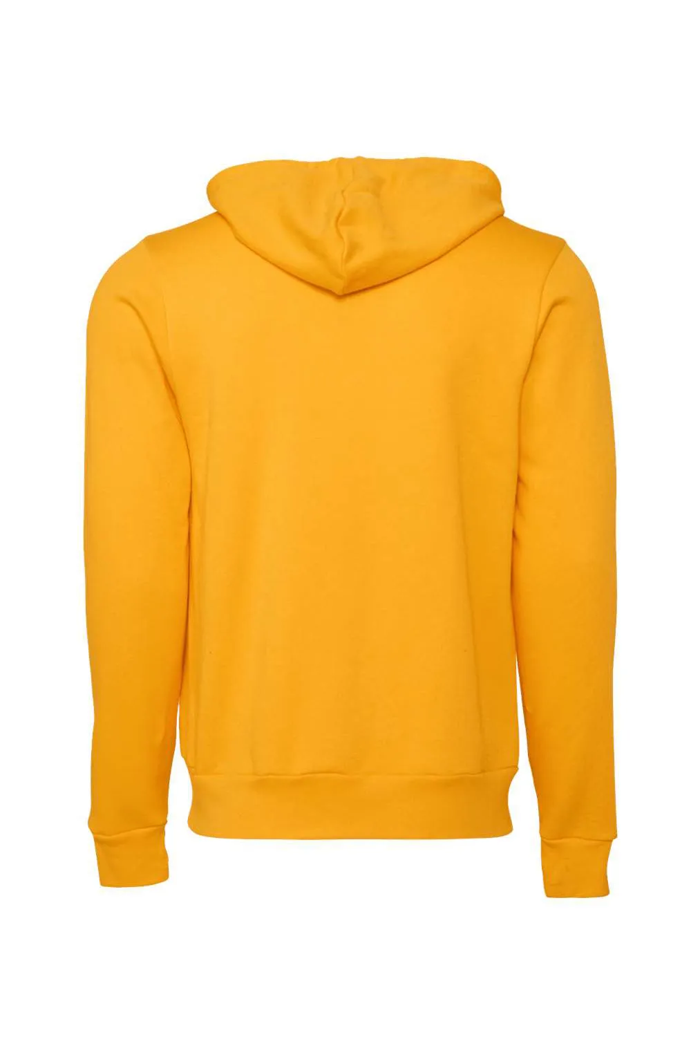 Bella   Canvas Mens Fleece Full Zip Hooded Sweatshirt Hoodie w/ Pockets - Gold