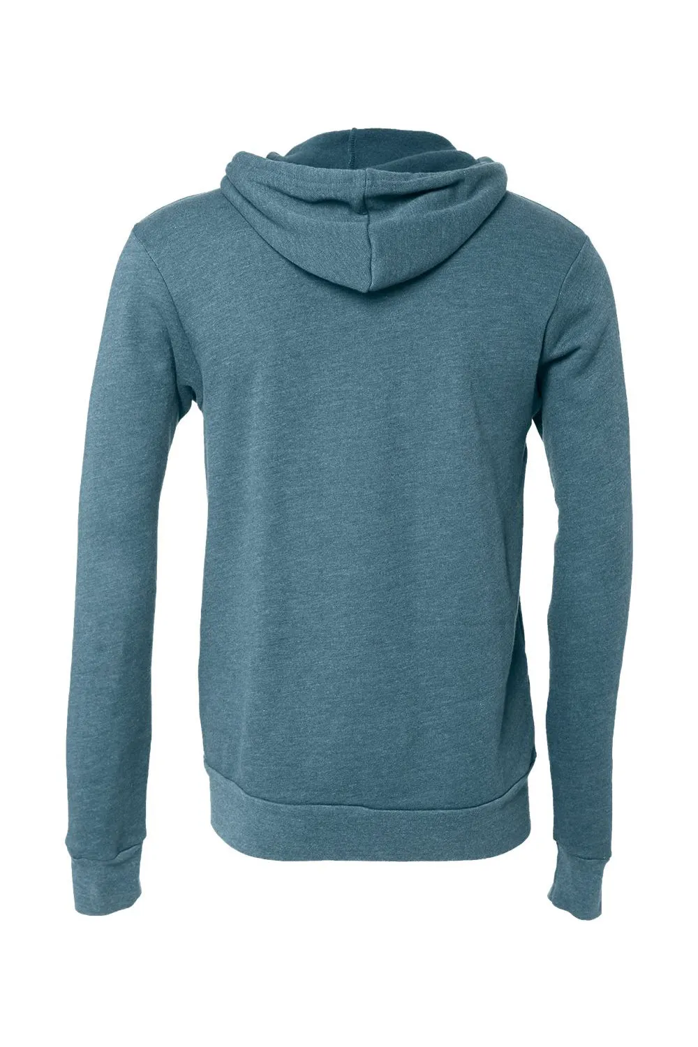 Bella   Canvas Mens Fleece Full Zip Hooded Sweatshirt Hoodie w/ Pockets - Heather Deep Teal