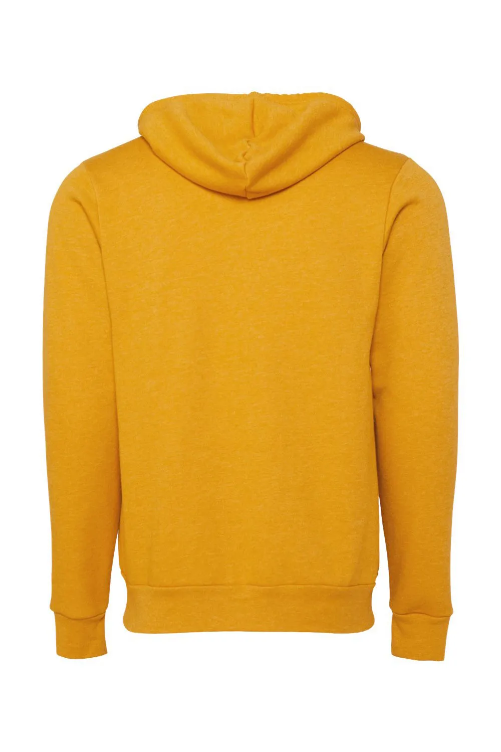 Bella   Canvas Mens Fleece Full Zip Hooded Sweatshirt Hoodie w/ Pockets - Heather Mustard Yellow