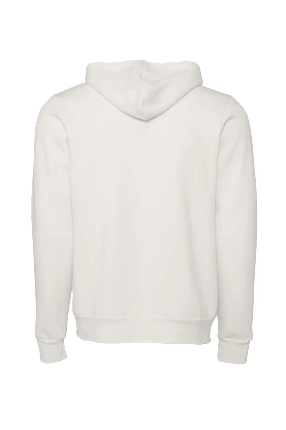 Bella   Canvas Mens Fleece Full Zip Hooded Sweatshirt Hoodie w/ Pockets - Vintage White