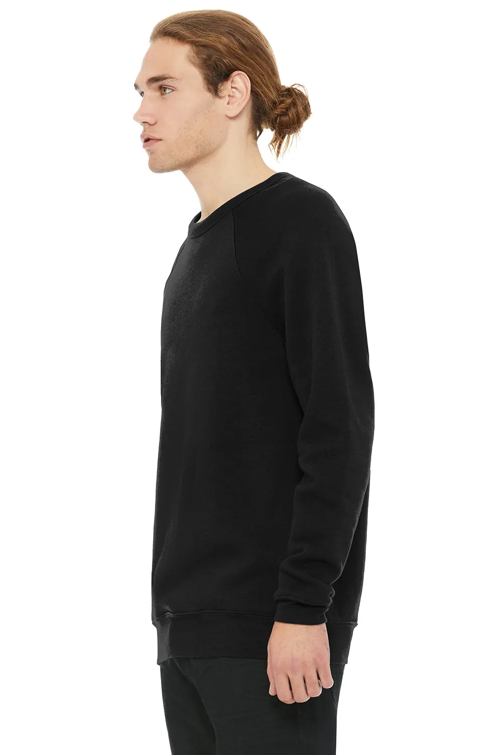 Bella   Canvas Mens Sponge Fleece Crewneck Sweatshirt - Black