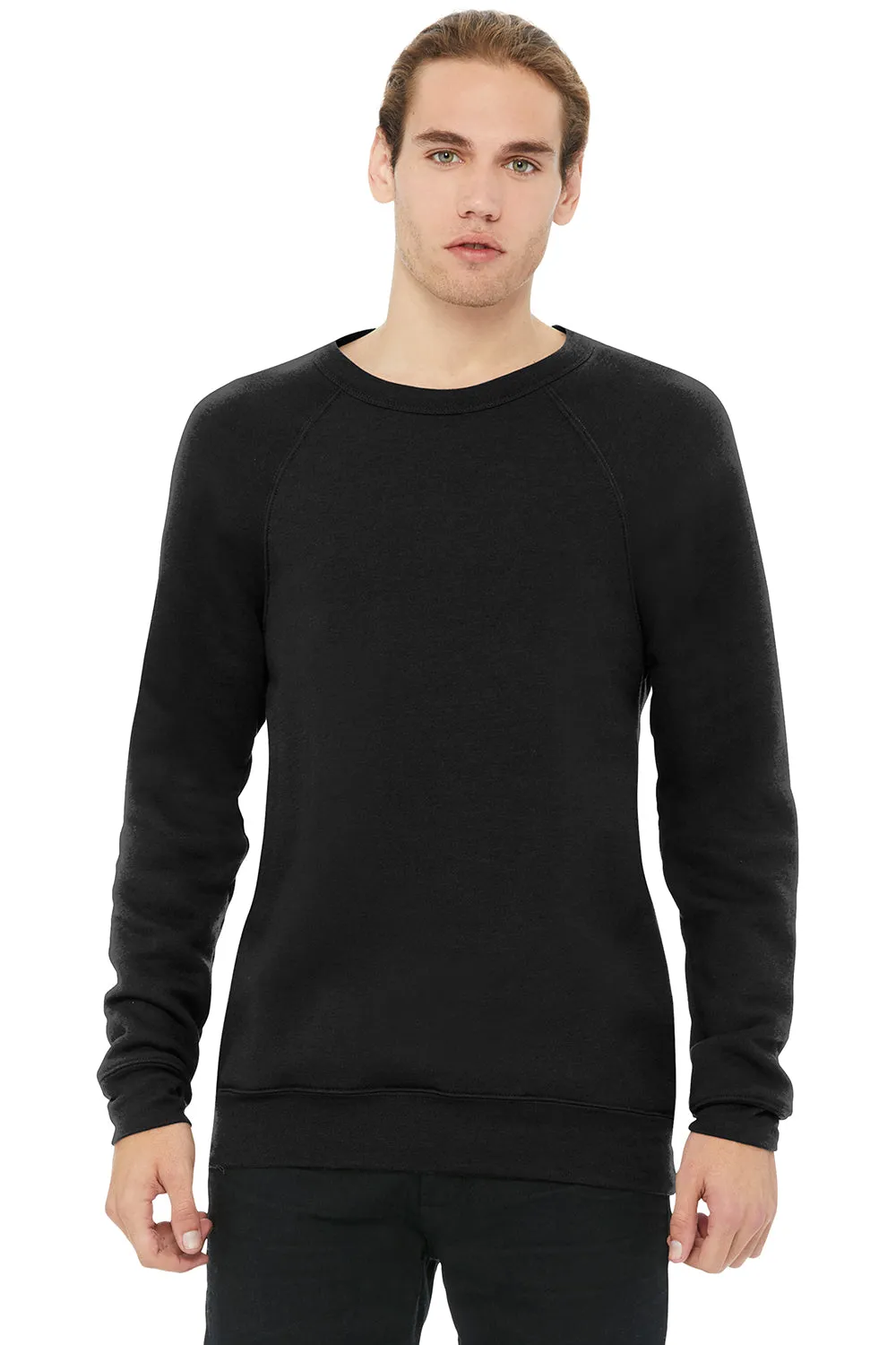 Bella   Canvas Mens Sponge Fleece Crewneck Sweatshirt - Black