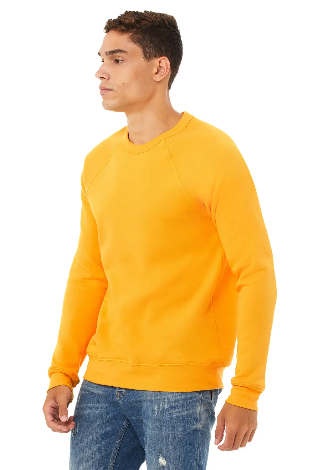Bella   Canvas Mens Sponge Fleece Crewneck Sweatshirt - Gold